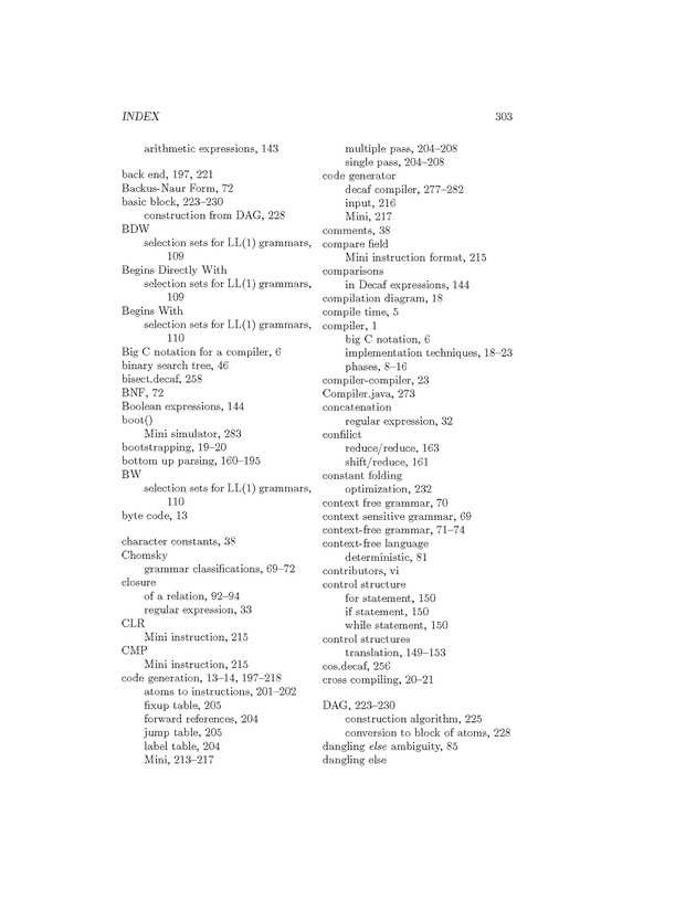 Compiler Design: Theory, Tools, and Examples - Page 303
